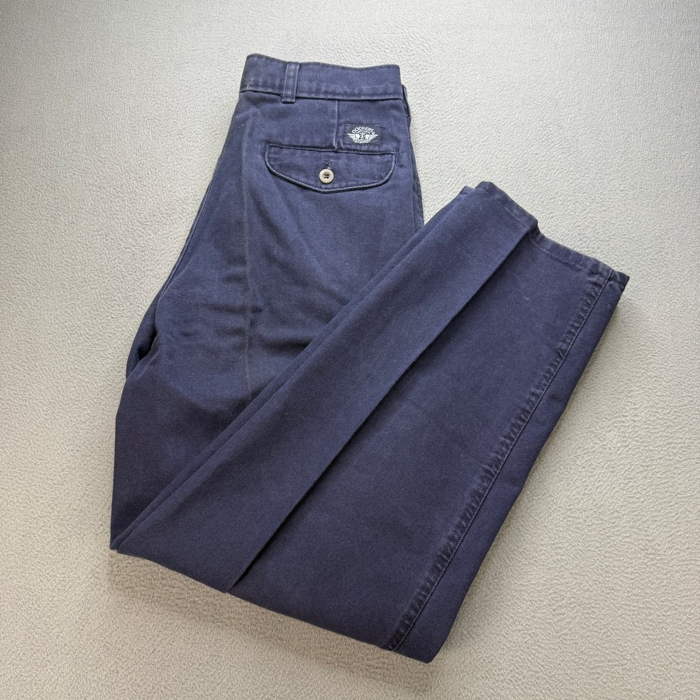 VTG Dockers Chino Pants Mens 30x30 (FIT 28x28) Blue Cotton Pleated Front NWT